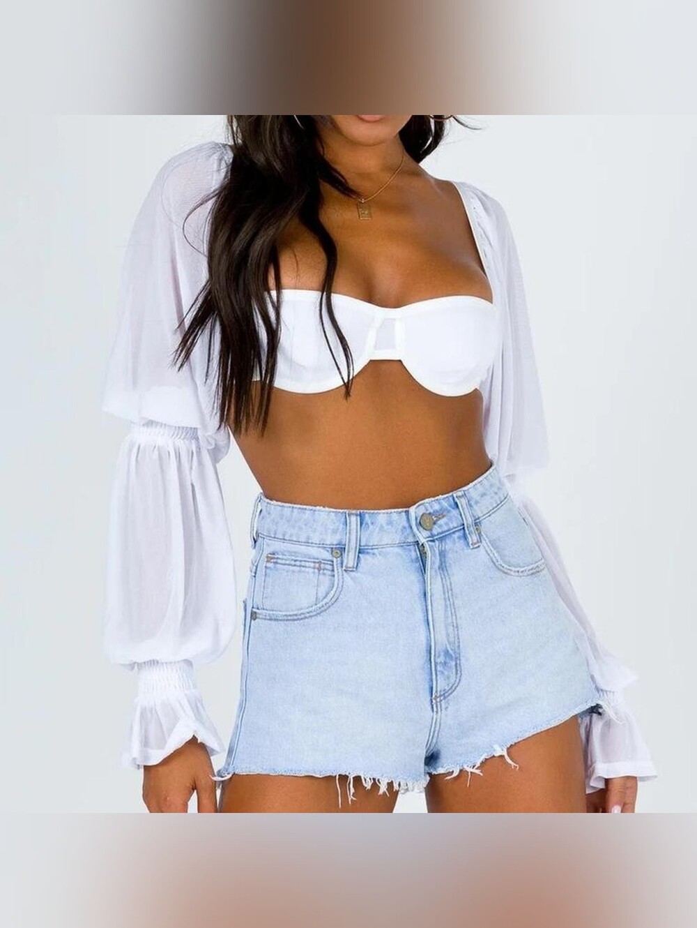 Princess Polly Lolita White Crop Top